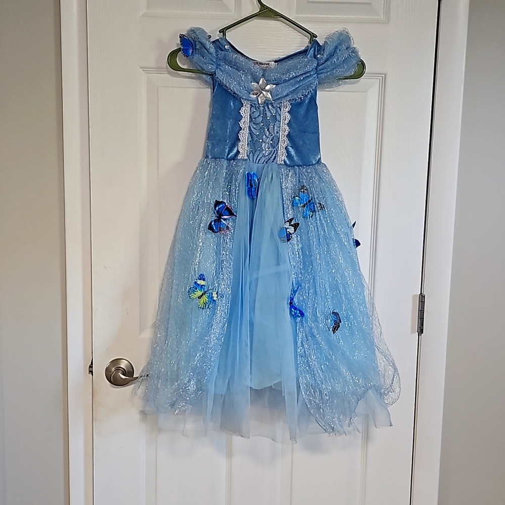 Beautiful princess dress with butterflies. Or Halloween costume. Worn once